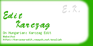 edit karczag business card